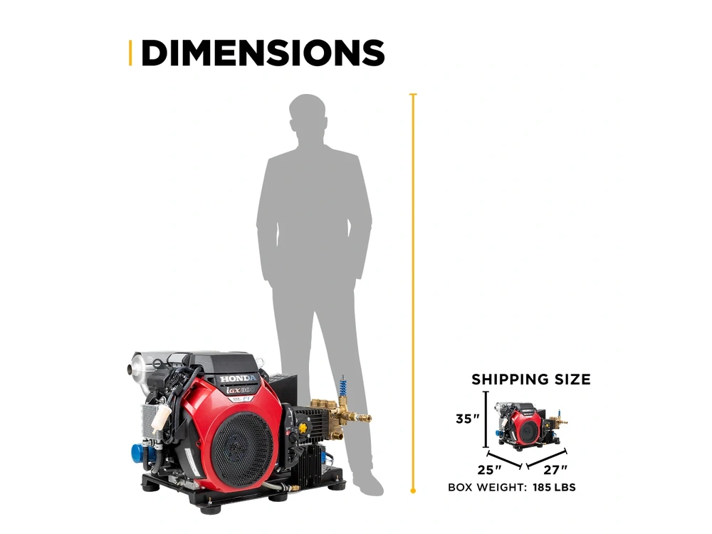 2026 BePower B3528HETBGS 4,200 PSI 8.5 GPM Truck Mount Cold Water Gas Pressure Washer - B3528HETBGS alt