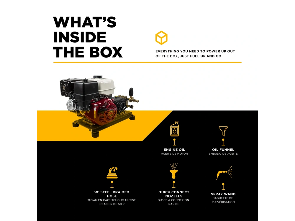 2026 BePower B4213HTBGS 4,200 PSI 4.2 GPM Truck Mount Cold Water Gas Pressure Washer - B4213HTBGS alt