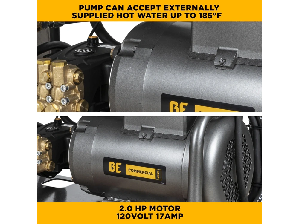 2026 BePower X-1520FW1GENH 1,500 PSI 2.0 GPM 2.0 HP Wall Mount Electric Pressure Washer with a Baldor Motor and General Triplex Pump - X-1520FW1GENH alt