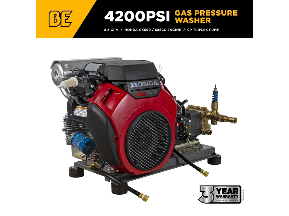 2026 BePower B4224HETBAS 4,200 PSI 8.5 GPM Cold Water Gas Pressure Washer - B4224HETBAS alt