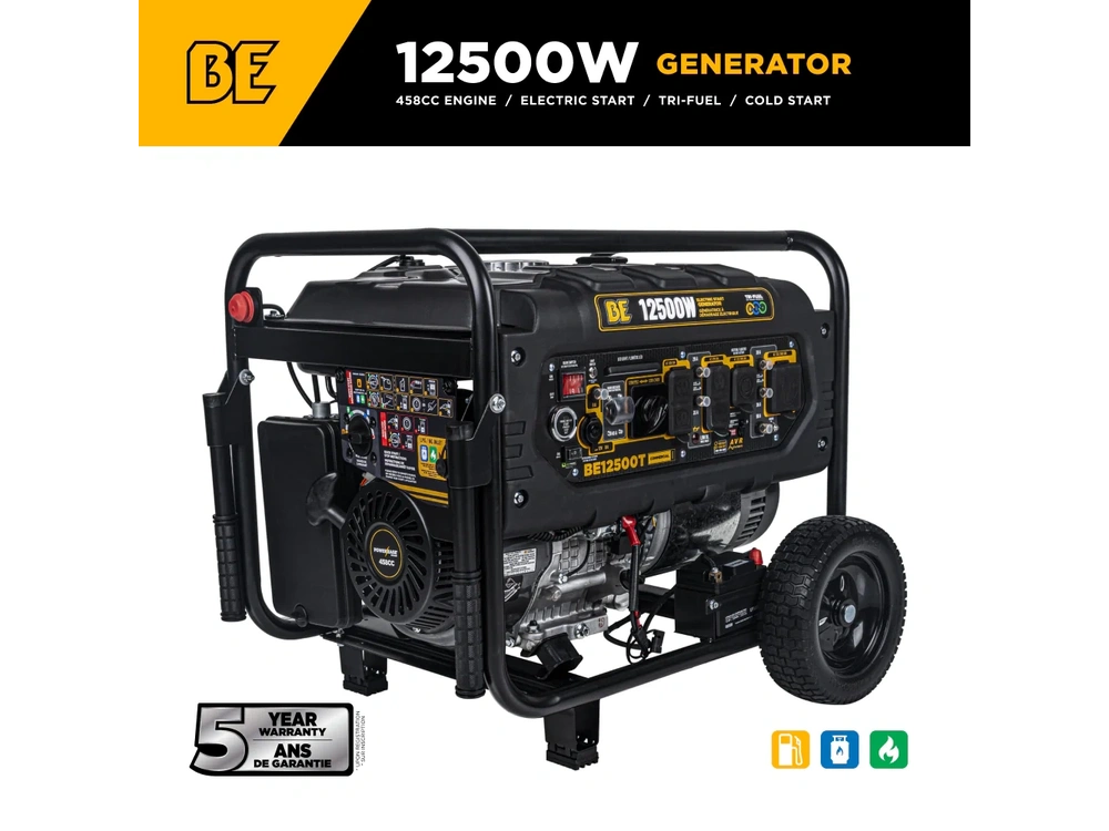 2026 BePower BE12500T 12,500 Watt Tri-Fuel Generator - BE12500T alt