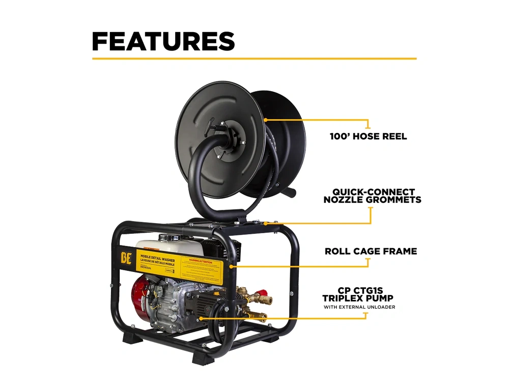 2026 BePower B3165HRAS 3,100 PSI 3.1 GPM Cold Water Gas Pressure Washer - B3165HRAS alt