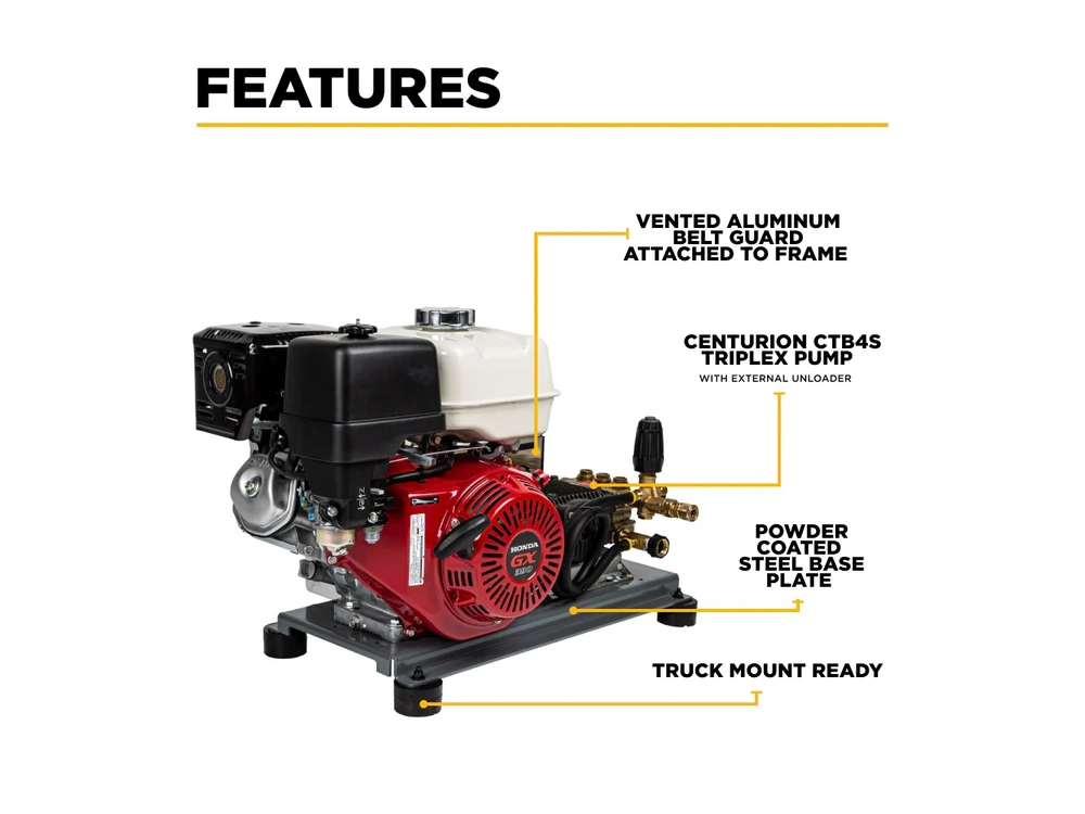2026 BePower B3213HTBAS 3,200 PSI 5.2 GPM Truck Mount Cold Water Gas Pressure Washer - B3213HTBAS alt
