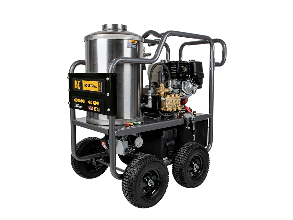 2026 BePower HW4013HBG 4,000 PSI - 4.0 GPM Hot Water Pressure Washer with Honda GX390 Engine and Belt Driven General Triplex Pump - HW4013HBG alt