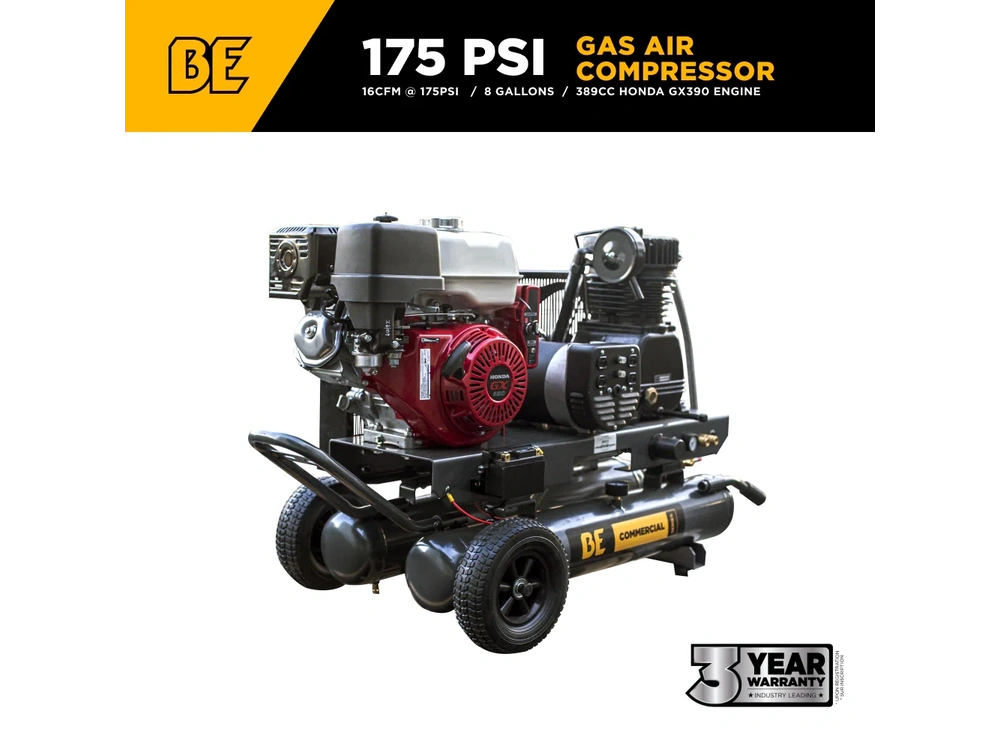 2026 BePower AC138HEG2 16 CFM @ 175 PSI Gas Air Compressor / Generator with Honda GX390 Engine - AC138HEG2 alt