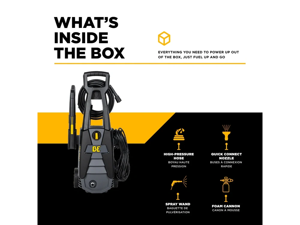 2026 BePower P1715EN 1,700 PSI 1.7 GPM Electric Power Washer with Powerease Motor and AR Axial Pump - P1715EN alt