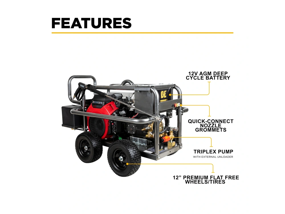 2026 BePower PE-5024HWEBCOM 5,000 PSI 5.0 GPM Cold Water Gas Pressure Washer - PE-5024HWEBCOM alt