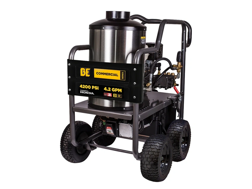 2026 BePower HW4213HA 4,200 PSI - 4.2 GPM Hot Water Pressure Washer with Honda GX390 Engine and CP Triplex Pump - HW4213HA alt