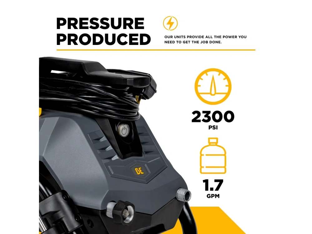 2026 BePower P2314EN 2,300 PSI 1.7 GPM Electric Pressure Washer with Powerease Motor and AR Axial Pump - P2314EN alt