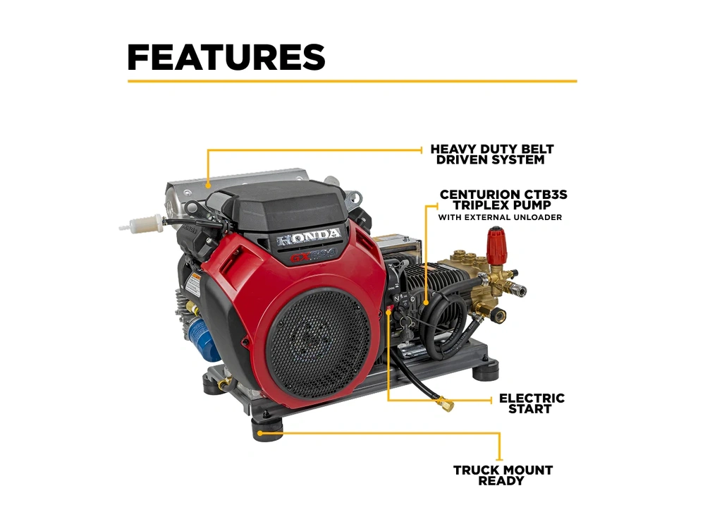 2026 BePower B5024HETBAS 5,000 PSI 5.0 GPM Cold Water Gas Pressure Washer - B5024HETBAS alt