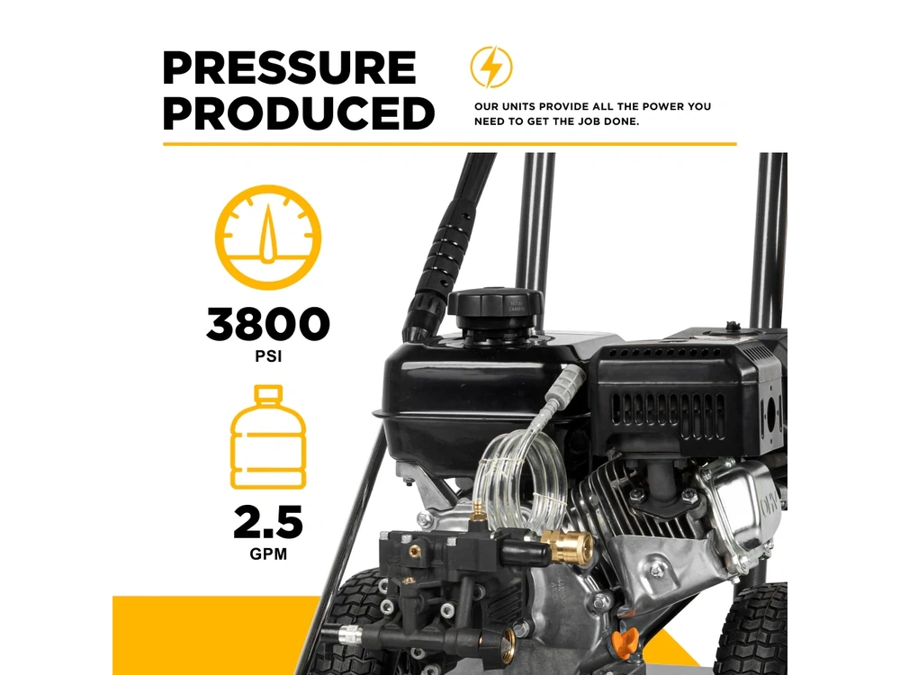 2026 BePower B3875PA 3,800 PSI 2.5 GPM Cold Water Gas Pressure Washer - B3875PA alt
