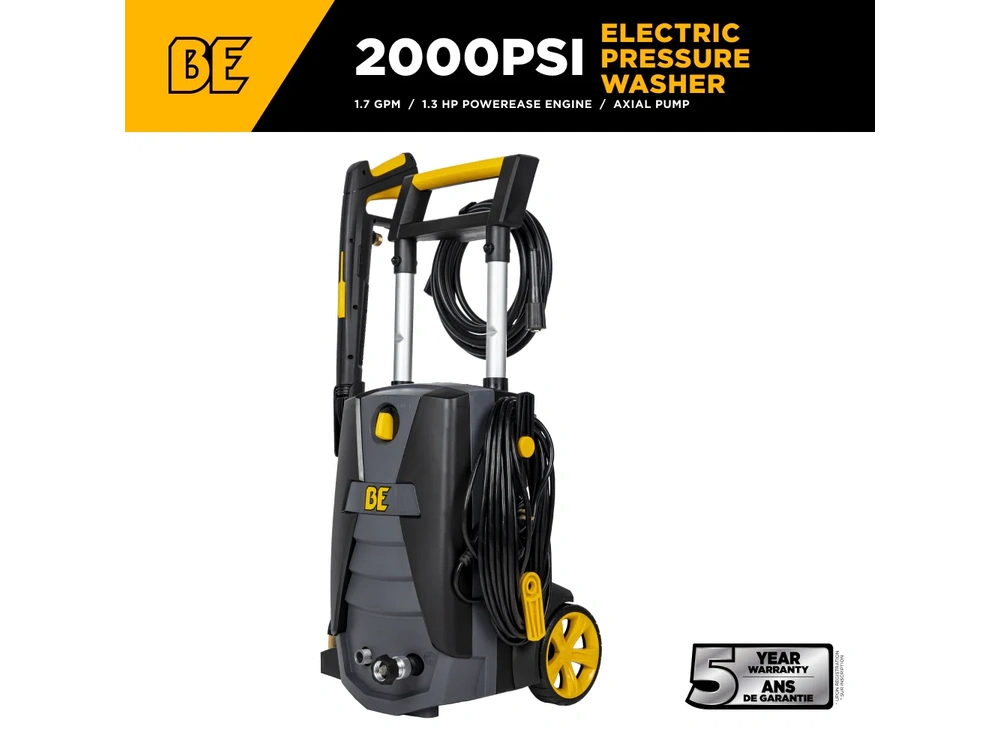 2026 BePower P1915EN 2,000 PSI 1.7 GPM Electric Pressure Washer with Powerease Motor and AR Axial Pump - P1915EN alt