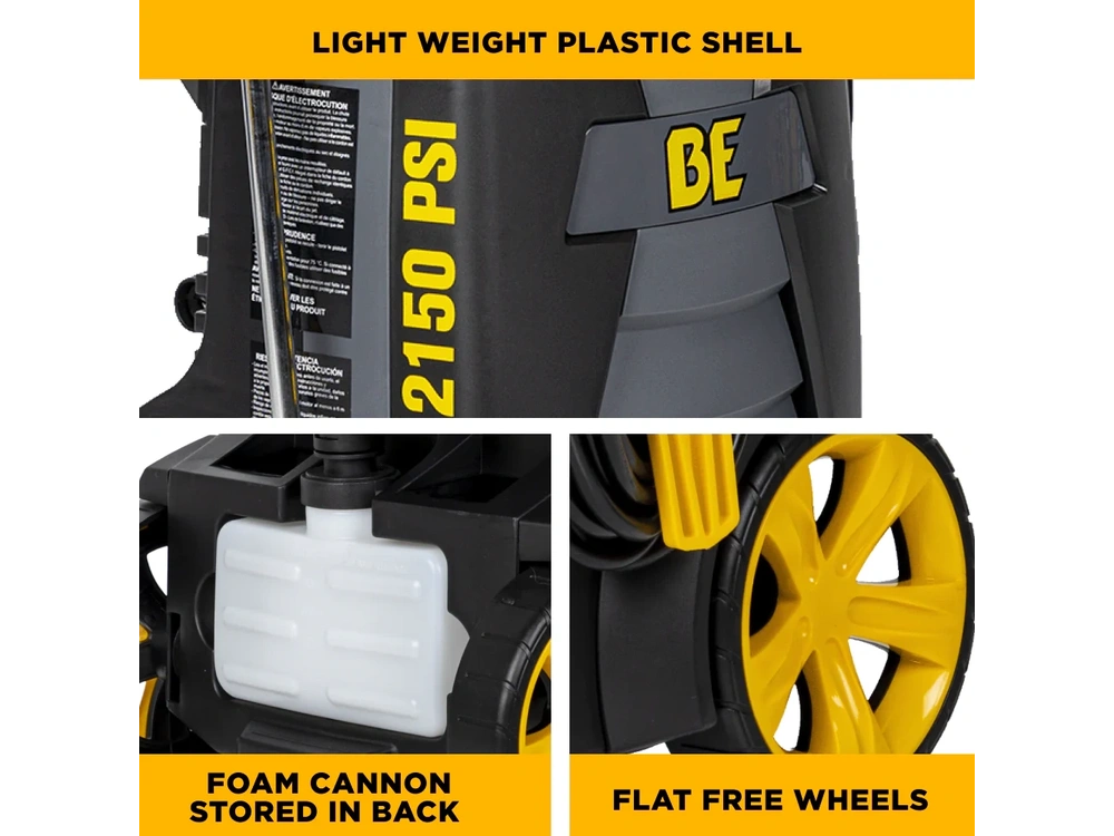 2026 BePower P2115EN 2,150 PSI 1.6 GPM Electric Pressure Washer with Powerease Motor and AR Axial Pump - P2115EN alt