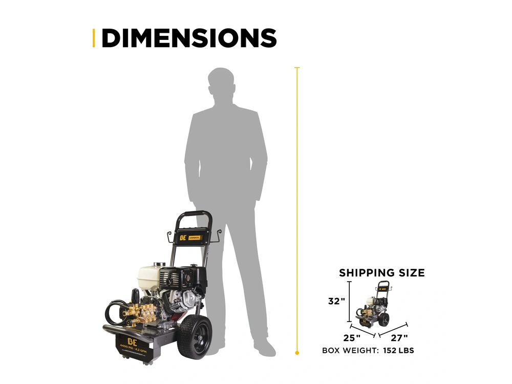2026 BePower B4213HGS 4,200 PSI 4.2 GPM Cold Water Gas Pressure Washer - B4213HGS alt