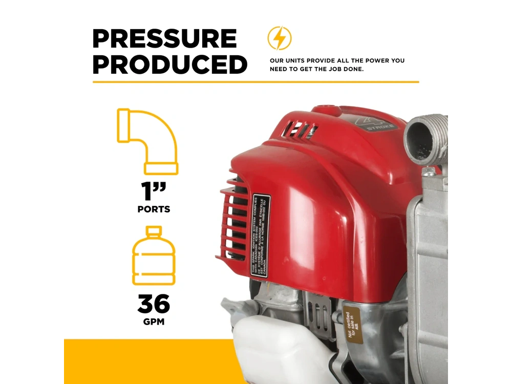 2026 BePower WP-1015HT 1" Water Transfer Pump with Honda GX25 Engine alt
