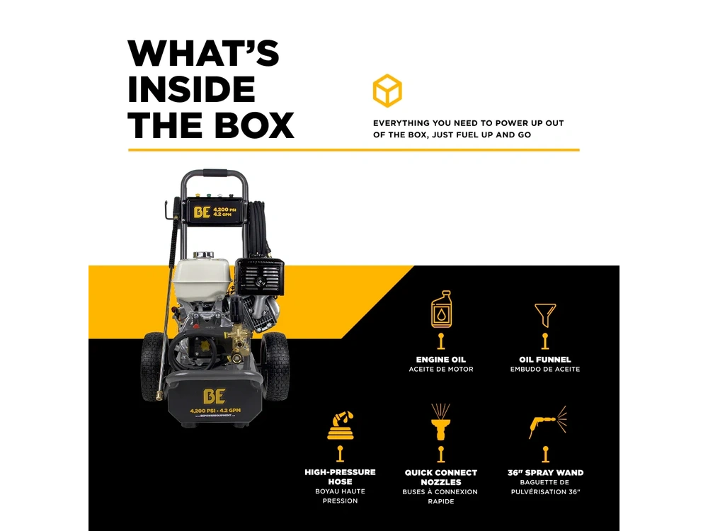 2026 BePower B4213HAS 4,200 PSI 4.2 GPM Cold Water Gas Pressure Washer - B4213HAS alt