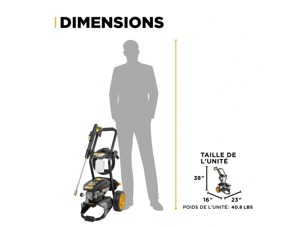 2026 BePower P2713EN 2,700 PSI 1.3 GPM Electric Pressure Washer with AR Axial Pump - P2713EN alt