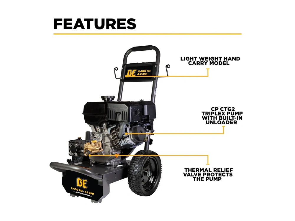 2026 BePower B4415PA 4,400 PSI 4.2 GPM Cold Water Gas Pressure Washer - B4415PA alt
