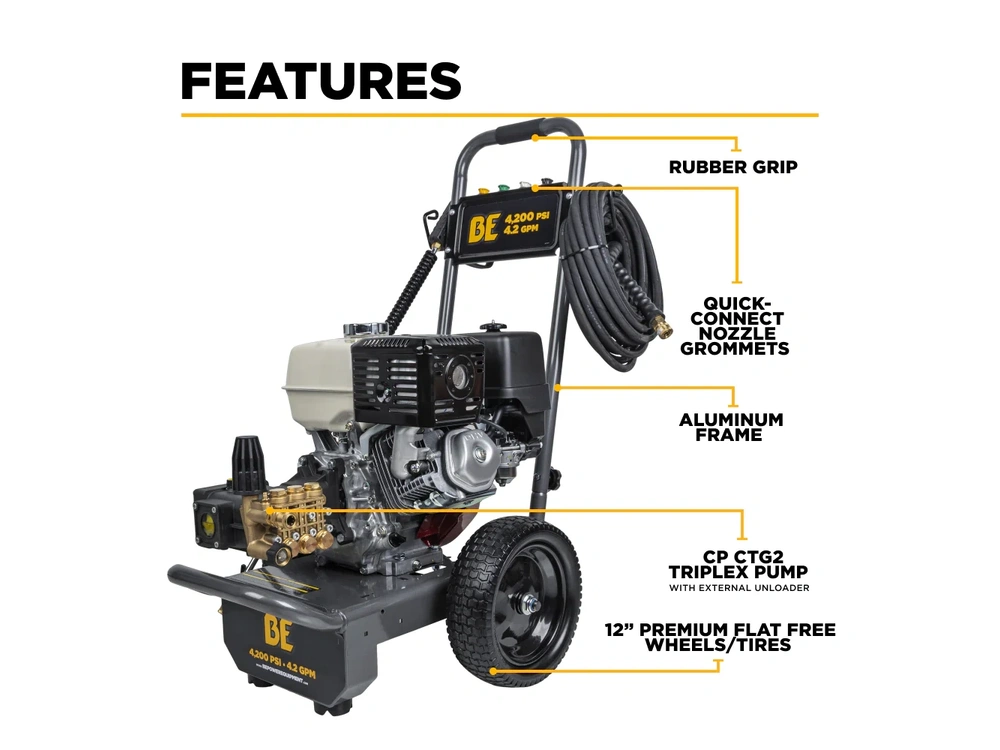 2026 BePower B4213HA 4,200 PSI 4.2 GPM Cold Water Gas Pressure Washer - B4213HA alt