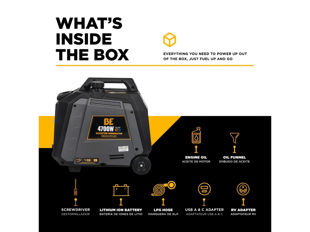 2026 BePower BE4700ID 4,700 Watt Dual-Fuel Digital Inverter Generator - BE4700ID alt