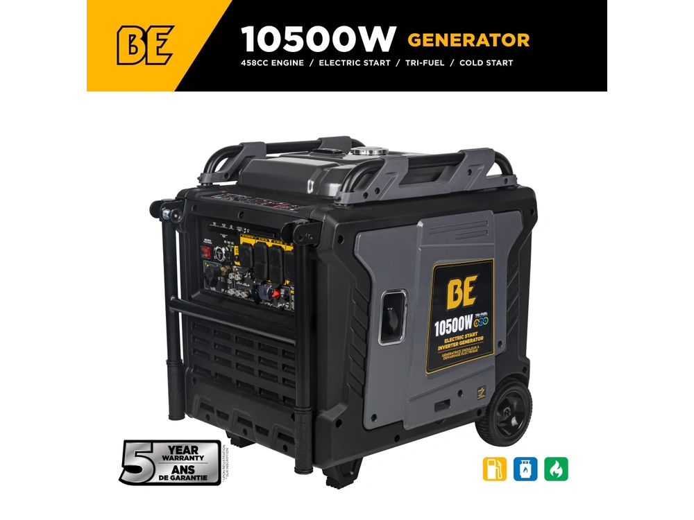 2026 BePower BE10500IT 10,500 Watt Tri-Fuel Digital Inverter Generator - BE10500IT alt