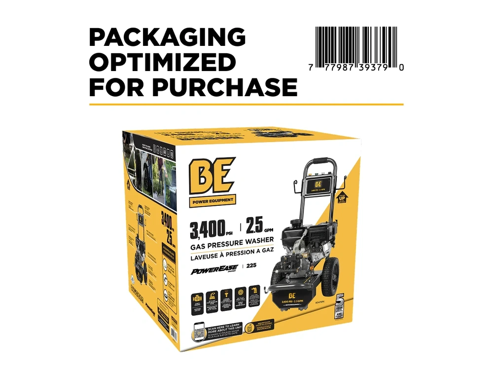 2026 BePower B3475PX 3,400 PSI 2.5 GPM Cold Water Gas Pressure Washer - B3475PX alt