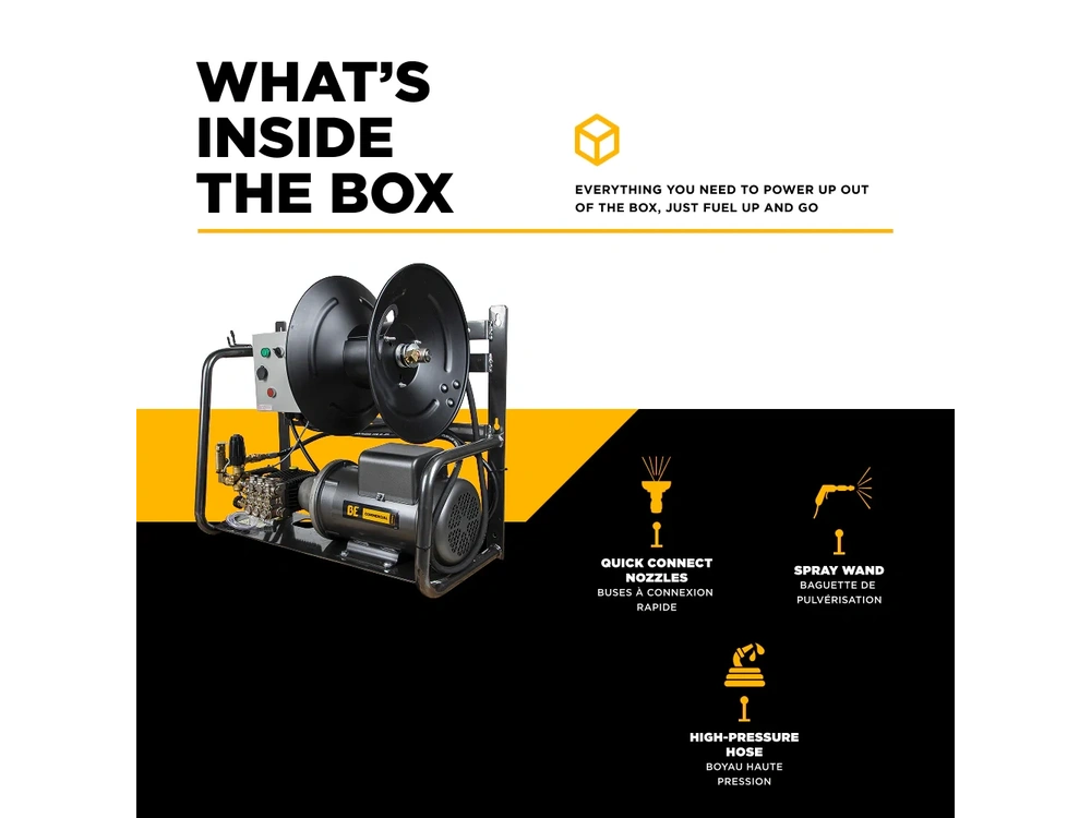 2026 BePower X-2050FW1A 2,000 PSI 4.0 GPM 5.0 HP Electric Pressure Washer with Baldor Motor and CP Triplex Pump - X-2050FW1A alt