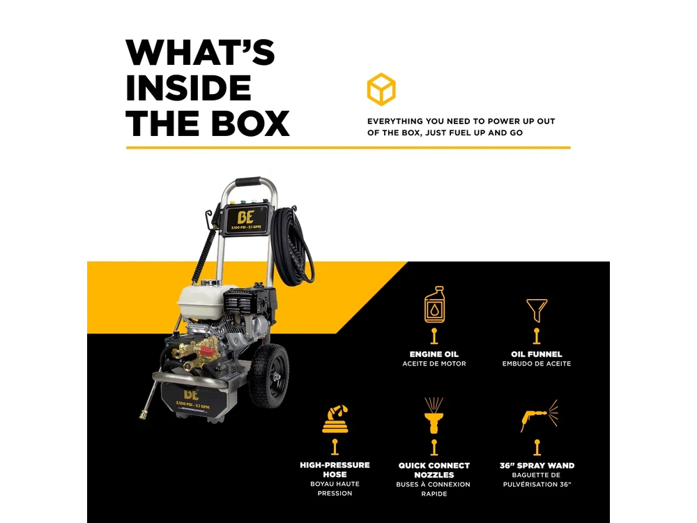 2026 BePower B3165HSAS 3,100 PSI 3.1 GPM Cold Water Gas Pressure Washer - B3165HSAS alt