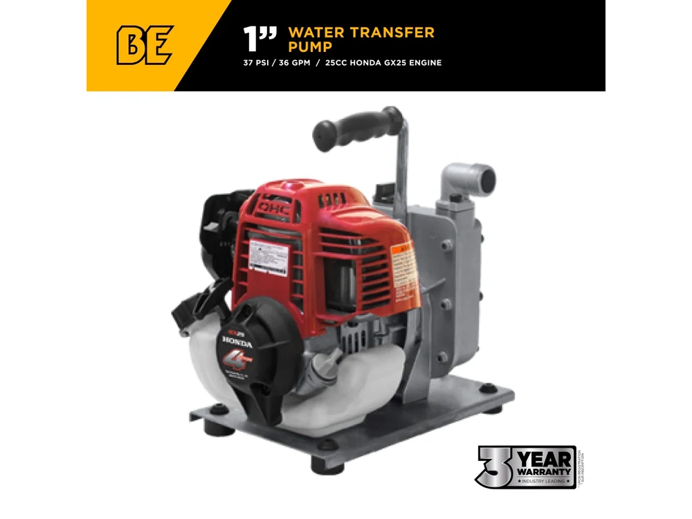 2026 BePower WP-1015HT 1" Water Transfer Pump with Honda GX25 Engine alt