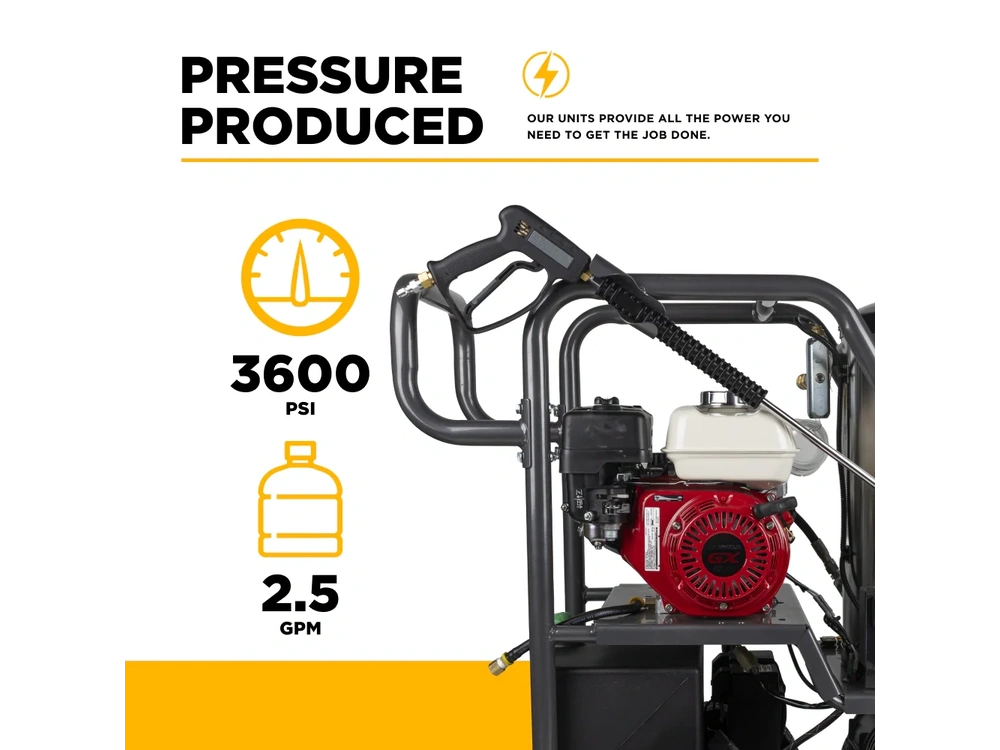 2026 BePower HW3665HA 3,600 PSI - 2.5 GPM Hot Water Pressure Washer - HW3665HA alt