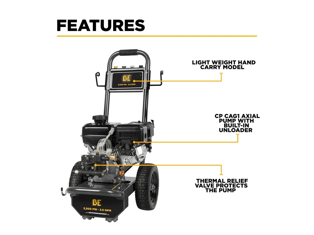 2026 BePower B327PX 3,200 PSI 2.5 GPM Cold Water Gas Pressure Washer - B327PX alt