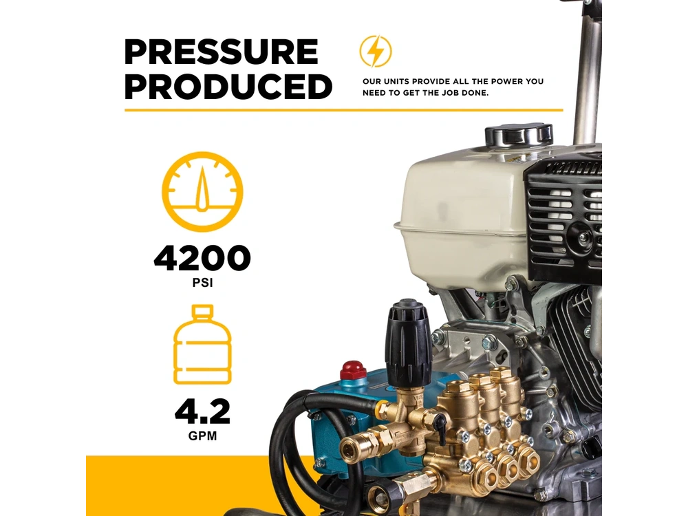 2026 BePower B4213HSJS 4,200 PSI 4.2 GPM Cold Water Gas Pressure Washer - B4213HSJS alt