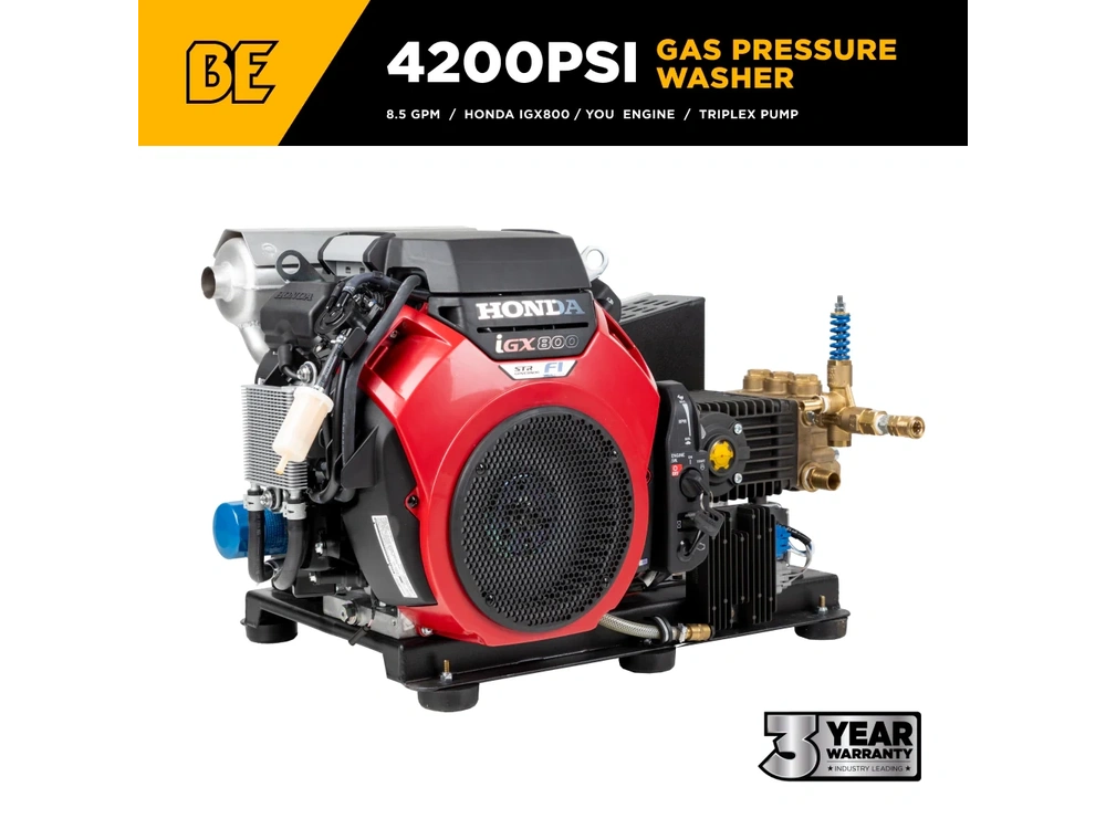 2026 BePower B3528HETBGS 4,200 PSI 8.5 GPM Truck Mount Cold Water Gas Pressure Washer - B3528HETBGS alt