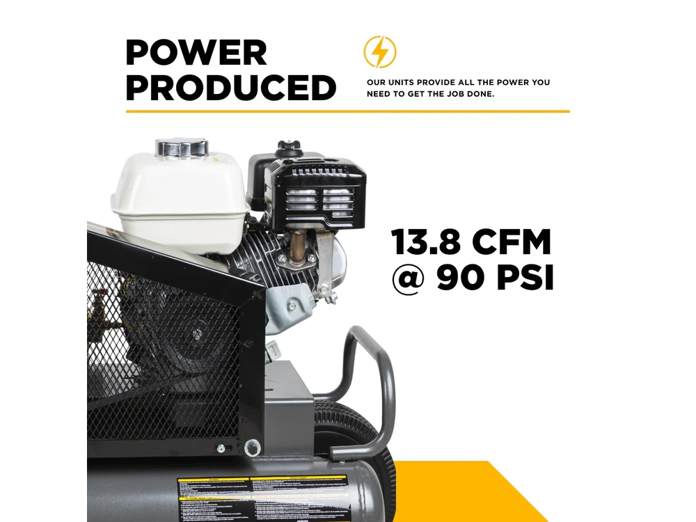 2026 BePower AC658HB 13.8 CFM @ 90 PSI Gas Air Compressor with Honda GX200 Engine - AC658HB alt