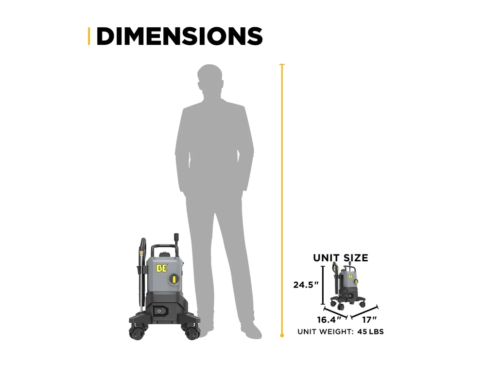 2026 BePower P2518EN 2,500 PSI 1.8 GPM Electric Pressure Washer - P2518EN alt