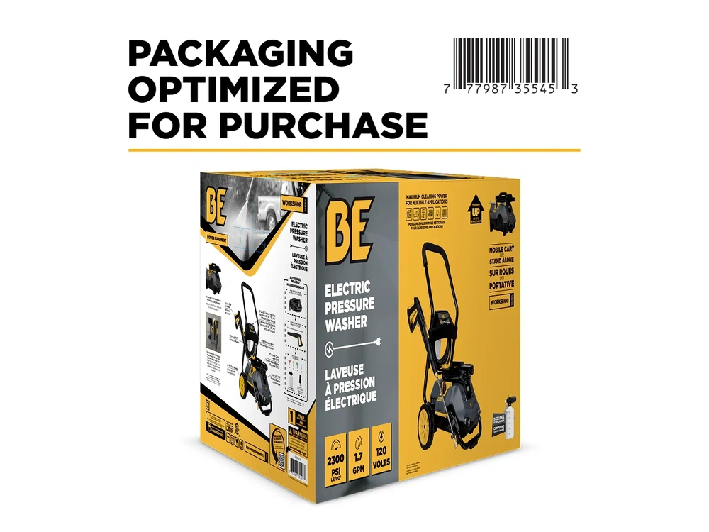 2026 BePower P2314EN 2,300 PSI 1.7 GPM Electric Pressure Washer with Powerease Motor and AR Axial Pump - P2314EN alt