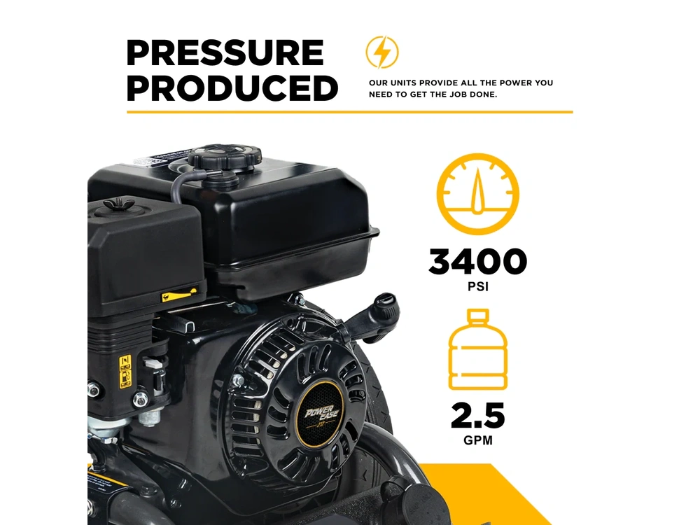 2026 BePower BE3475PX 3,400 PSI 2.5 GPM Cold Water Gas Pressure Washer - BE3475PX alt