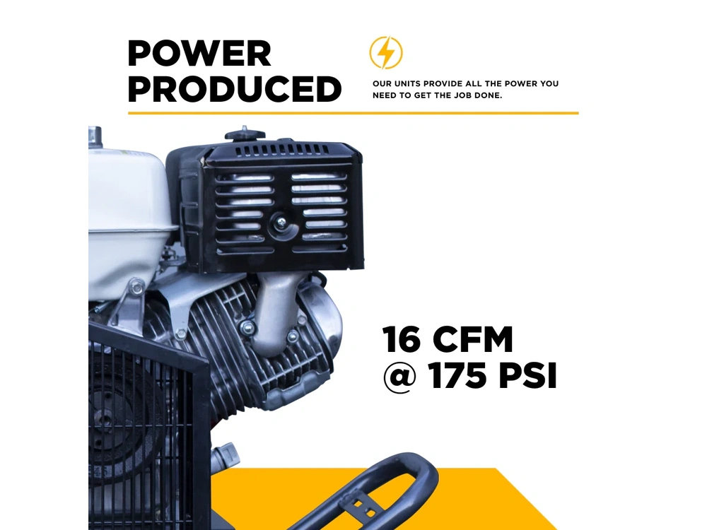2026 BePower AC138HEG2 16 CFM @ 175 PSI Gas Air Compressor / Generator with Honda GX390 Engine - AC138HEG2 alt