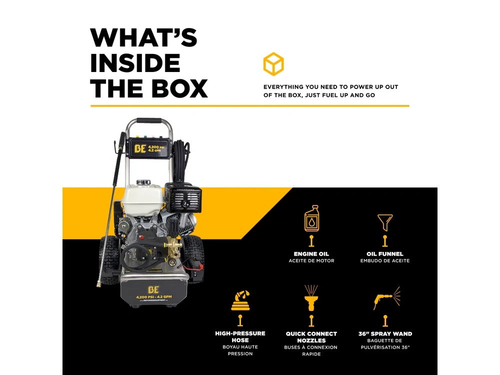 2026 BePower B4213HESAS 4,200 PSI 4.2 GPM Cold Water Gas Pressure Washer - B4213HESAS alt