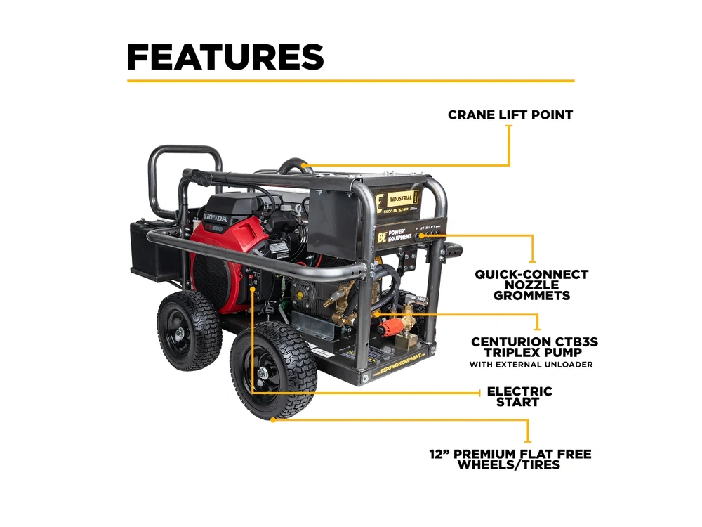 2026 BePower B5024HEBAS 5,500 PSI 5.0 GPM Cold Water Gas Pressure Washer - B5024HEBAS alt