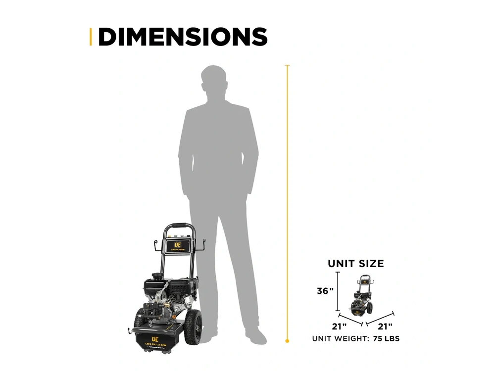 2026 BePower B327PX 3,200 PSI 2.5 GPM Cold Water Gas Pressure Washer - B327PX alt