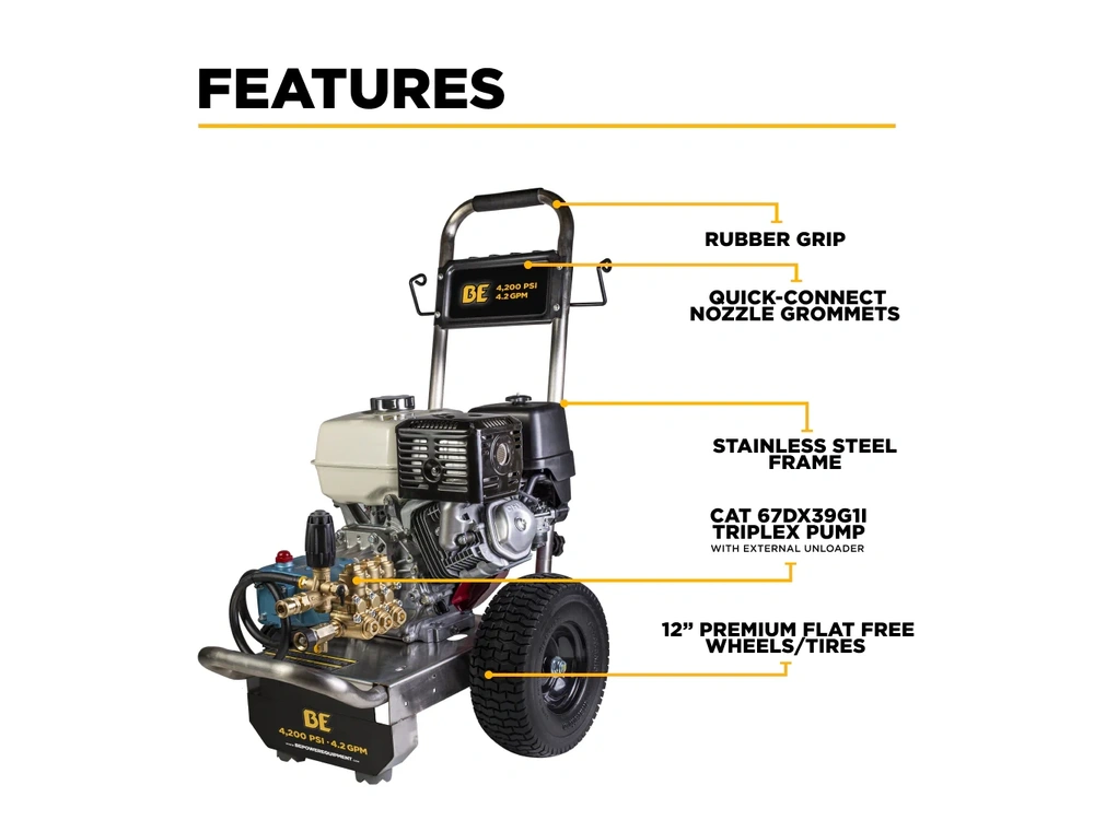 2026 BePower B4213HSJ 4,200 PSI 4.2 GPM Cold Water Gas Pressure Washer - B4213HSJ alt