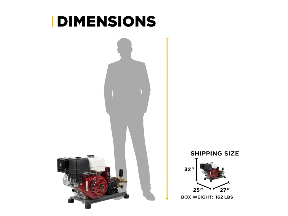 2026 BePower B3213HETBAS 3,200 PSI 4.2 GPM Cold Water Gas Pressure Washer - B3213HETBAS alt