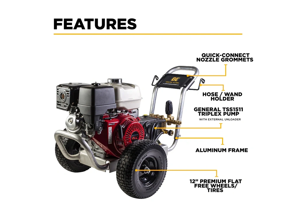 2026 BePower B4213HABGS 4,200 PSI 4.2 GPM Cold Water Gas Pressure Washer - B4213HABGS alt