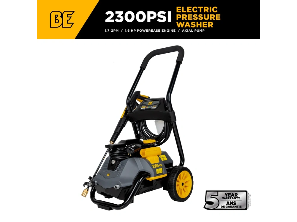 2026 BePower P2314EN 2,300 PSI 1.7 GPM Electric Pressure Washer with Powerease Motor and AR Axial Pump - P2314EN alt