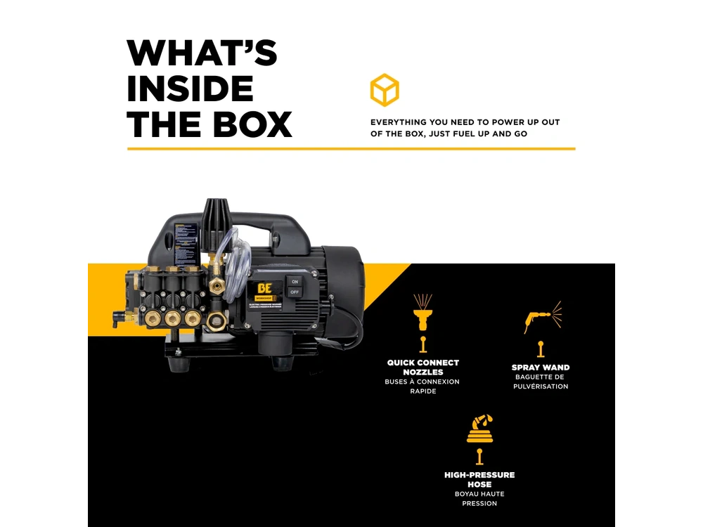 2026 BePower P1515EPN 1,500 PSI 1.6 GPM 1.5 HP Portable Electric Pressure Washer – P1515EPN alt