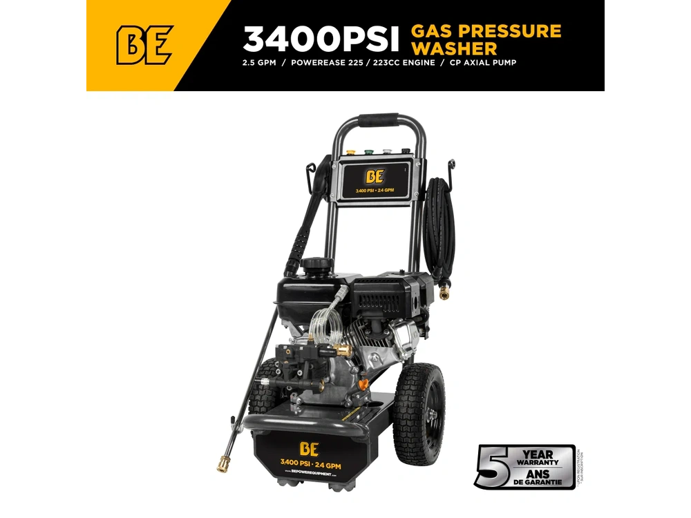 2026 BePower B3475PX 3,400 PSI 2.5 GPM Cold Water Gas Pressure Washer - B3475PX alt