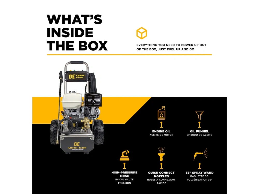 2026 BePower B4213HSAS 4,200 PSI 4.2 GPM Cold Water Gas Pressure Washer - B4213HSAS alt
