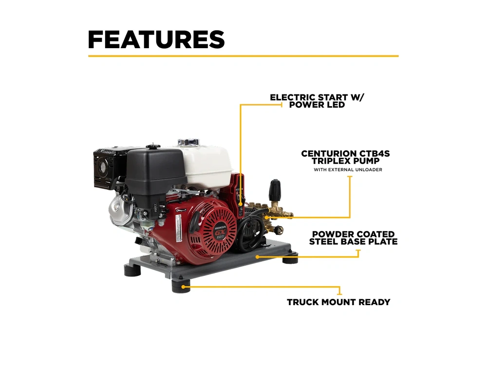 2026 BePower B3213HETBAS 3,200 PSI 4.2 GPM Cold Water Gas Pressure Washer - B3213HETBAS alt