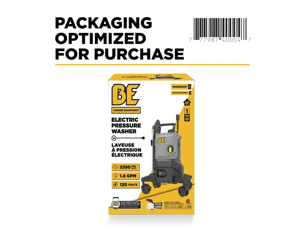 2026 BePower P2318EN 2,350 PSI 1.8 GPM Electric Pressure Washer - P2318EN alt